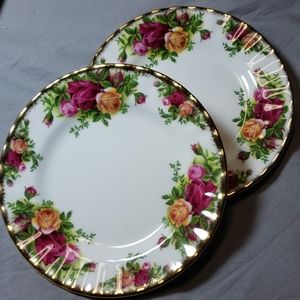 COPY - Set of 2 Royal Albert bread-and-butter plat